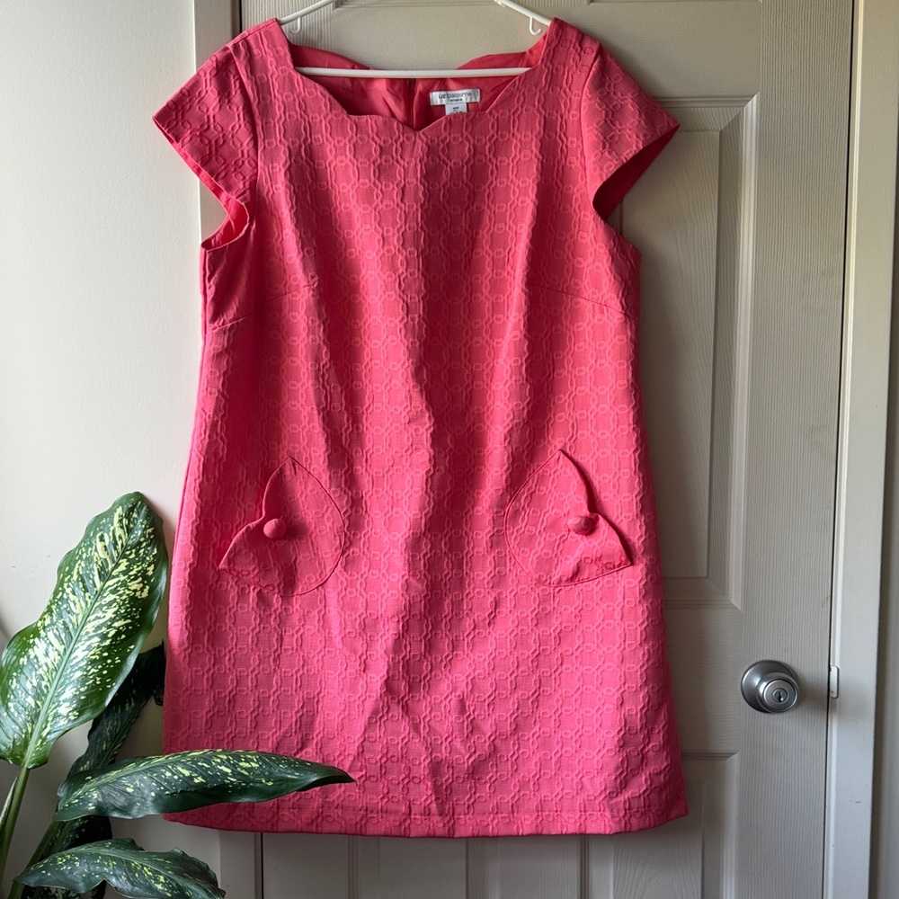 Liz Claiborne Vintage Barbie Doll Pink Textured Mini Dress